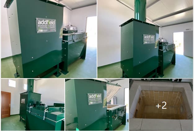 Instalación de MINI AB 250Kg incineradora en Extremadura